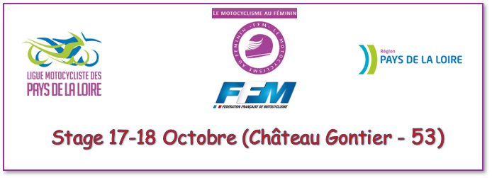 Infos Motocross - Stage Féminin 17-18 Octobre à Château Gontier (53)