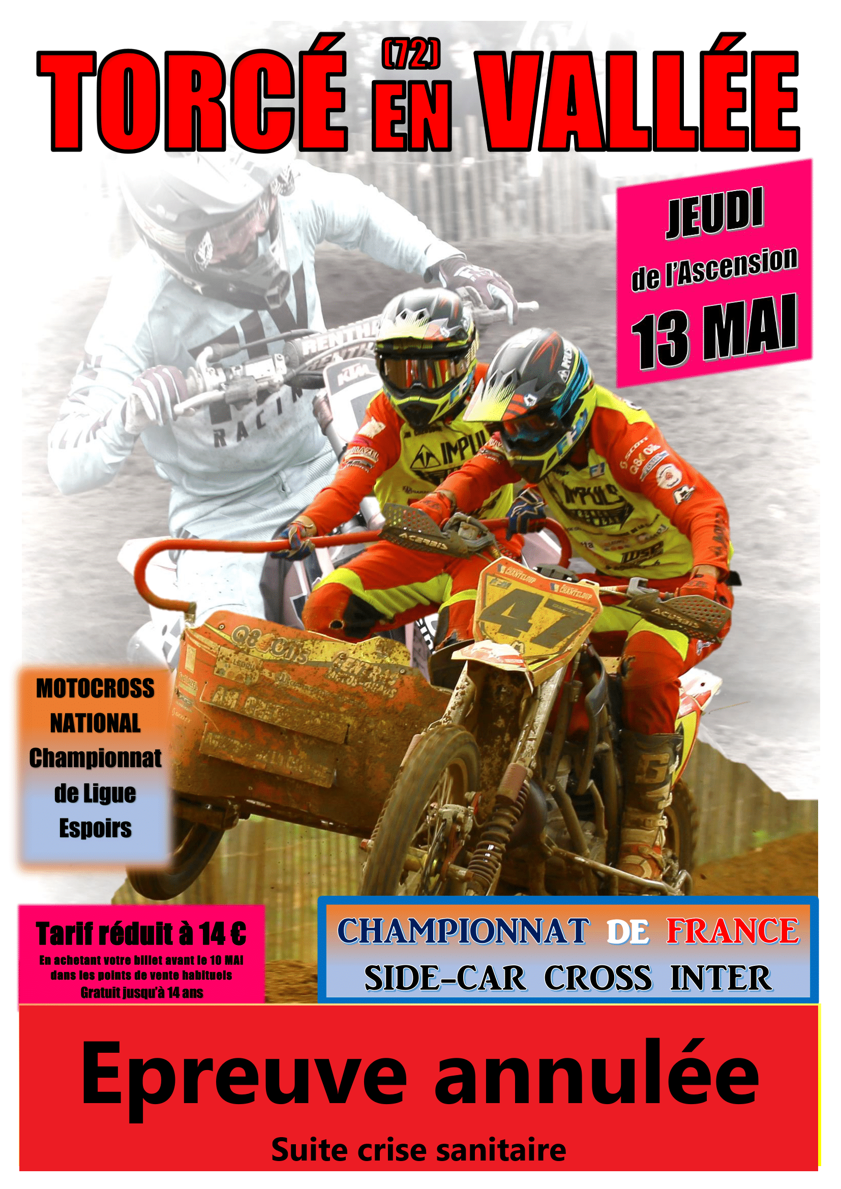 Infos Motocross - Annulation Torcé en Vallée (72)