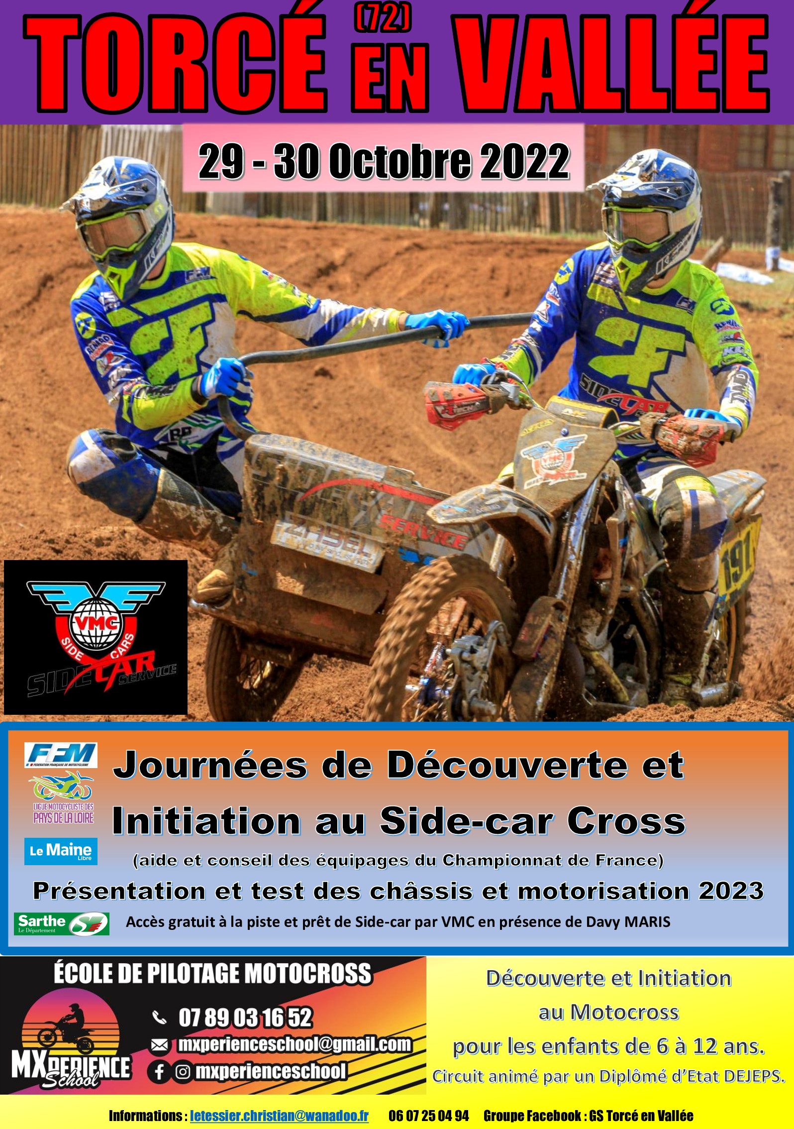 Infos Motocross - découverte side-car cross Torcé 72