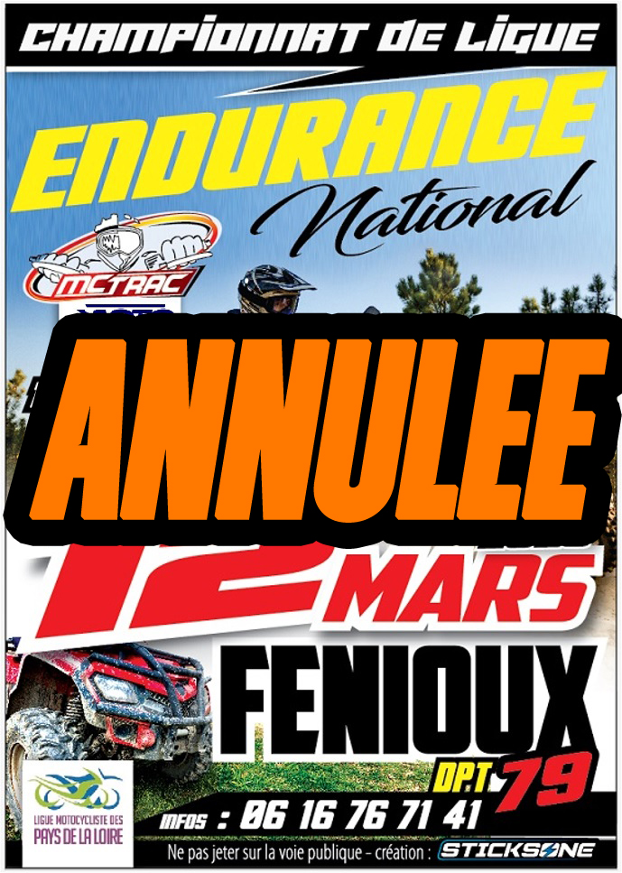 Annulation Endurance TT De FENIOUX