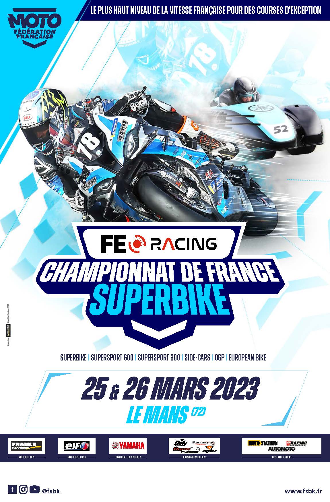 Info Vitesse - Superbike au Mans 72 - 25 et 26 mars