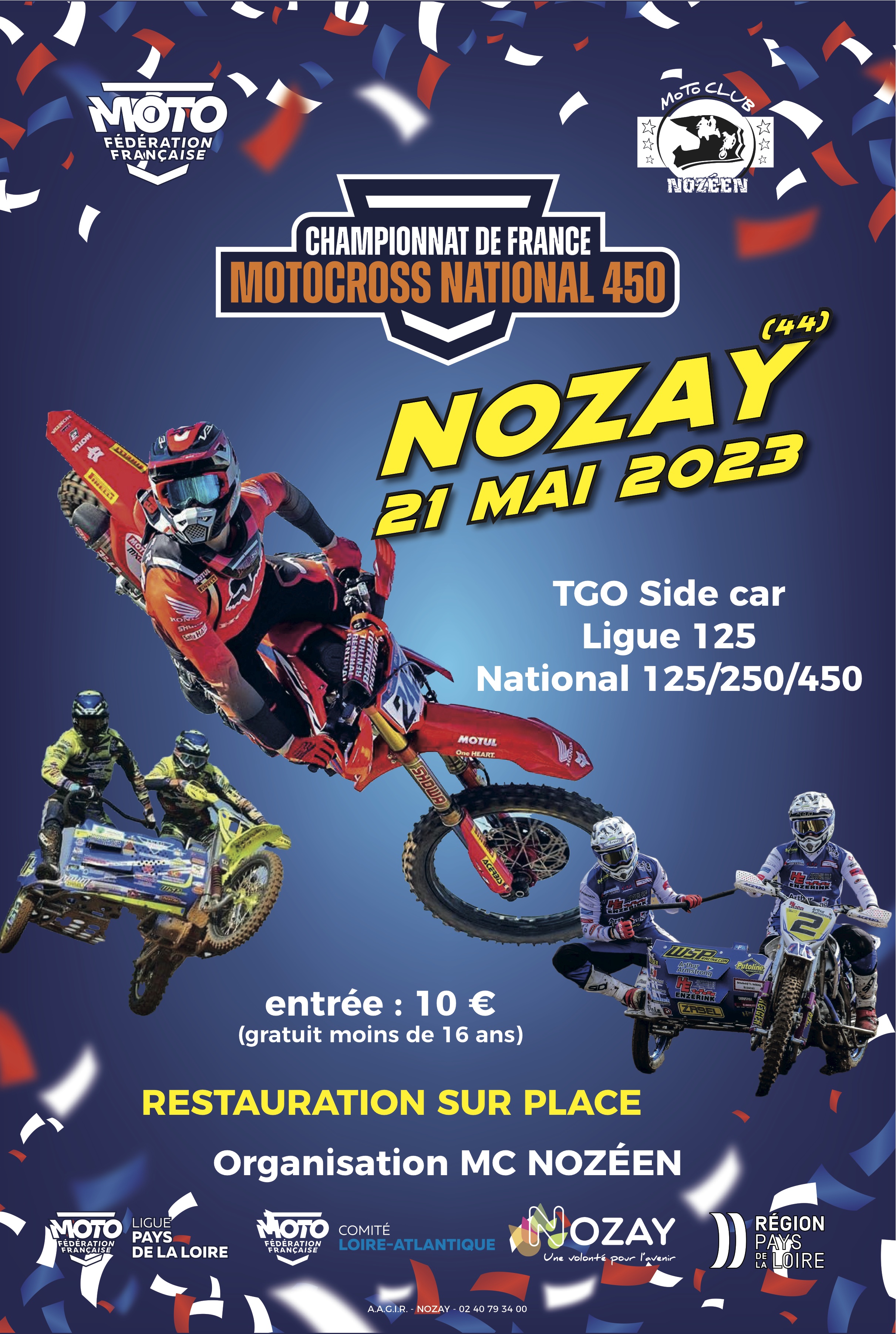 Info Motocross - épreuve Nozay (44) 21 mai