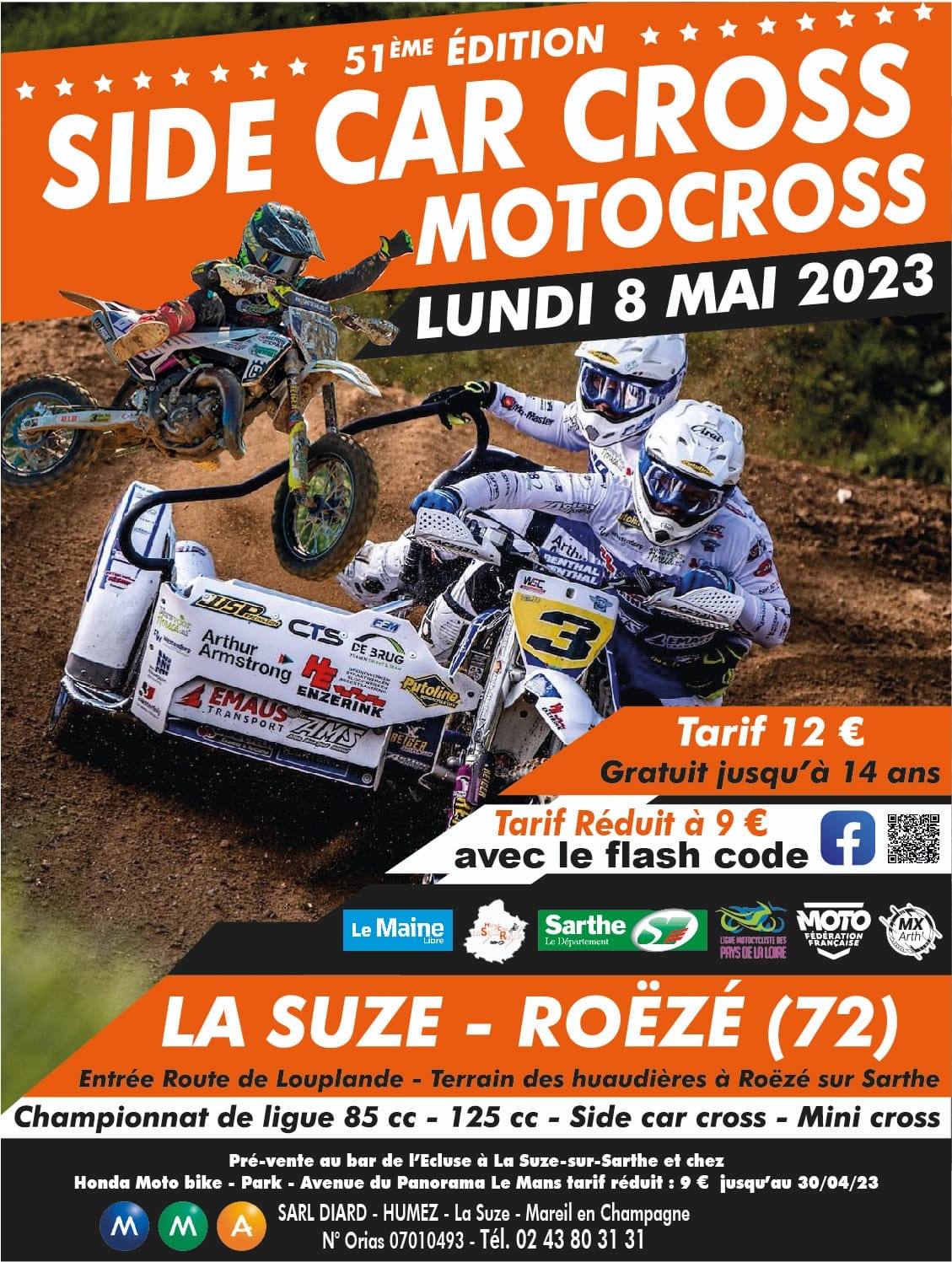 Info Motocross - épreuve La Suze Roëzé (72) 8 mai