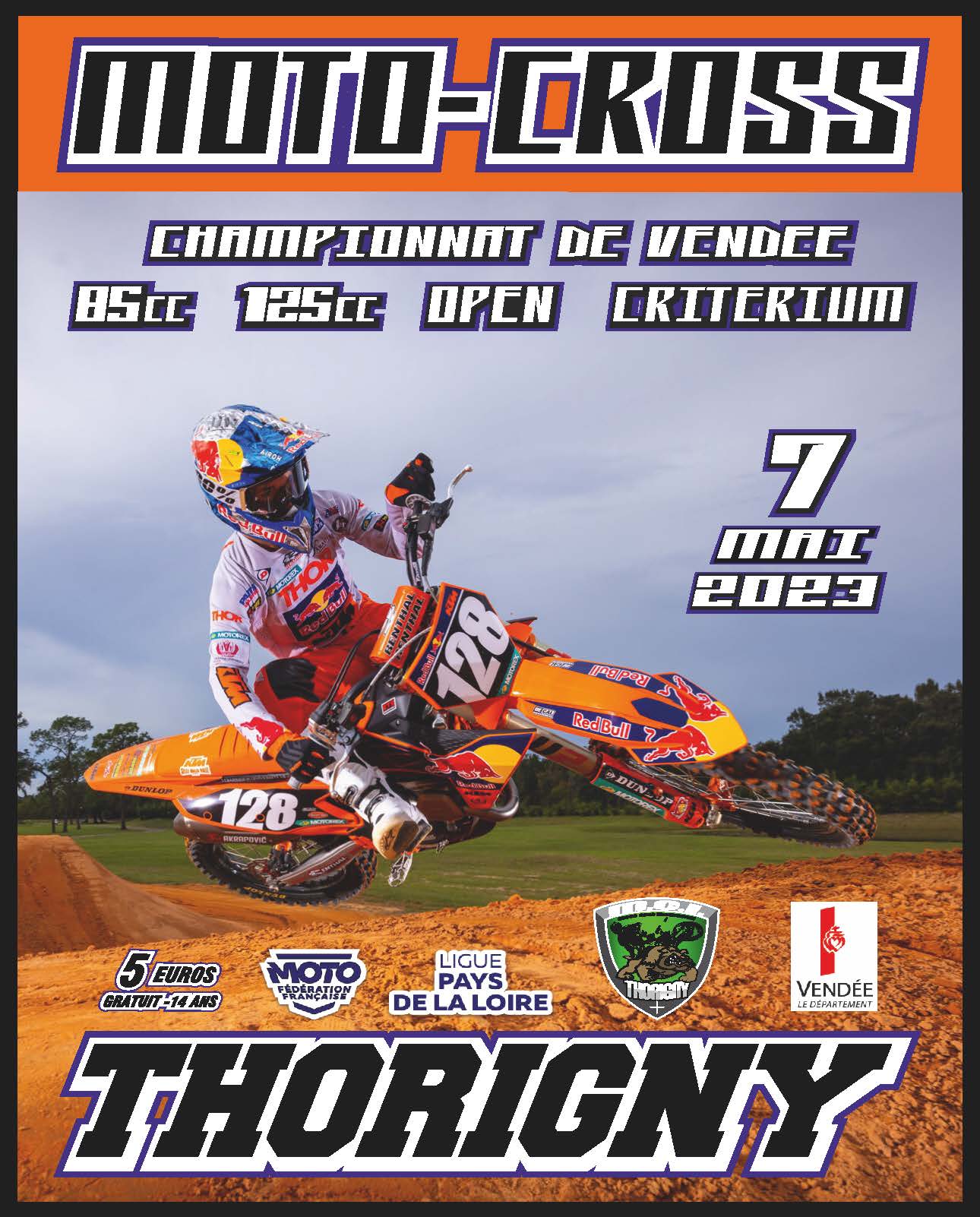 Info Motocross - épreuve Thorigny 7 mai