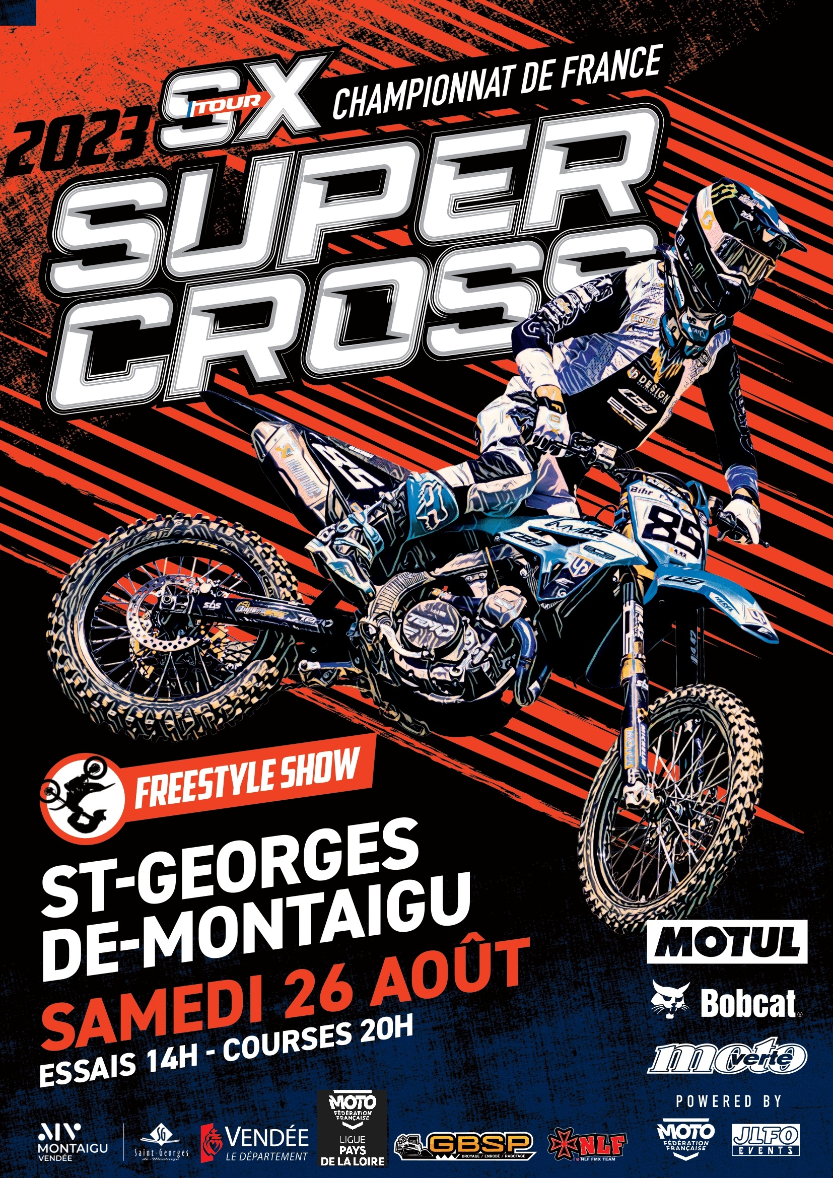 Info Supercross - épreuve St Georges de Montaigu 26 août