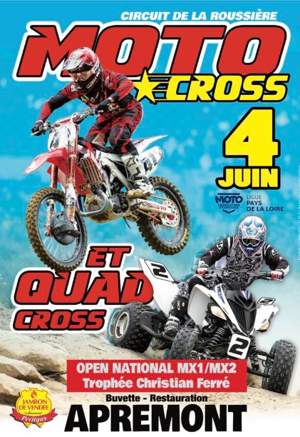 Info Motocross - épreuve Apremont 4 juin