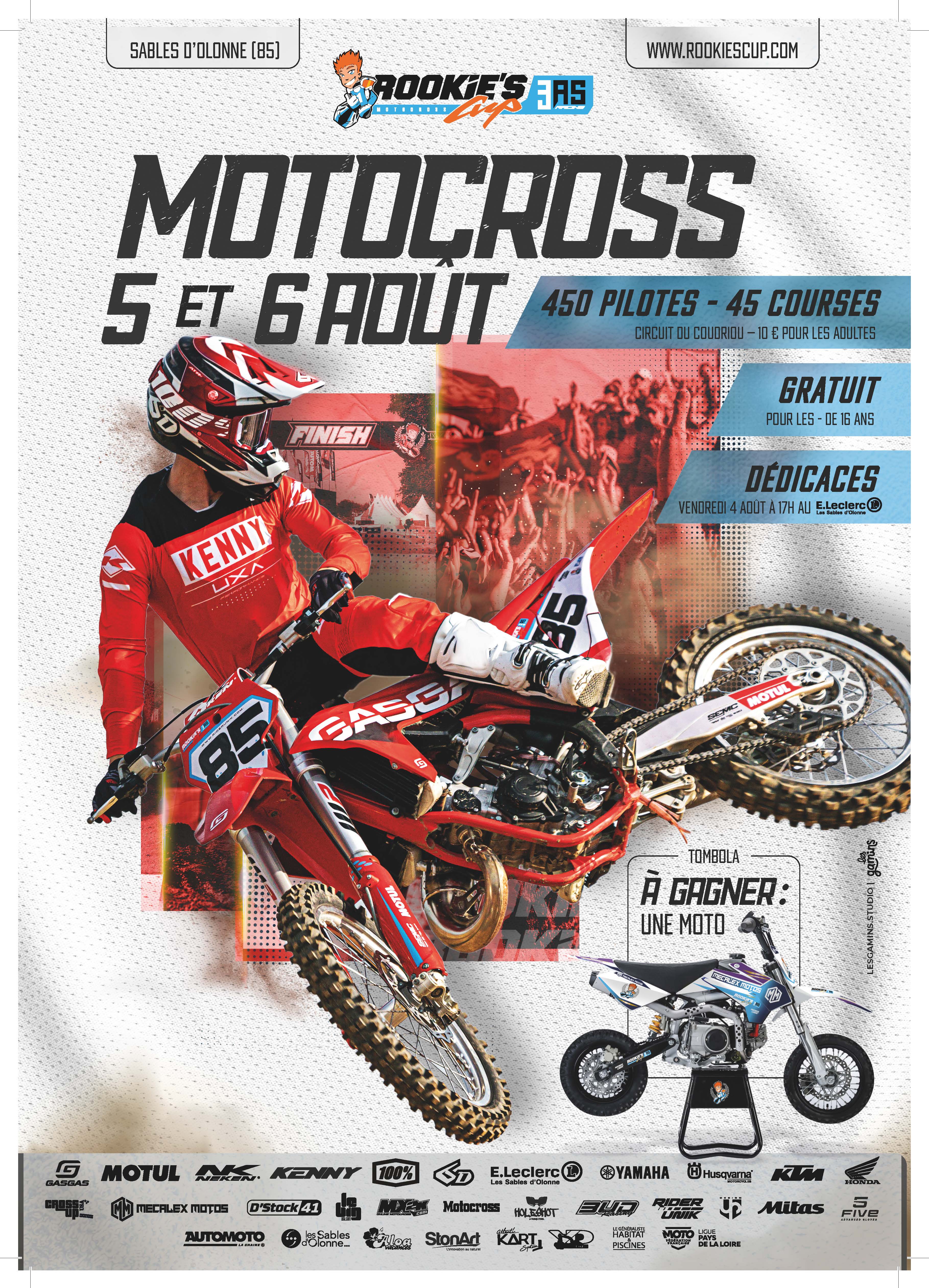 Info Motocross - La Rookie's Cup 5 et 6 Août