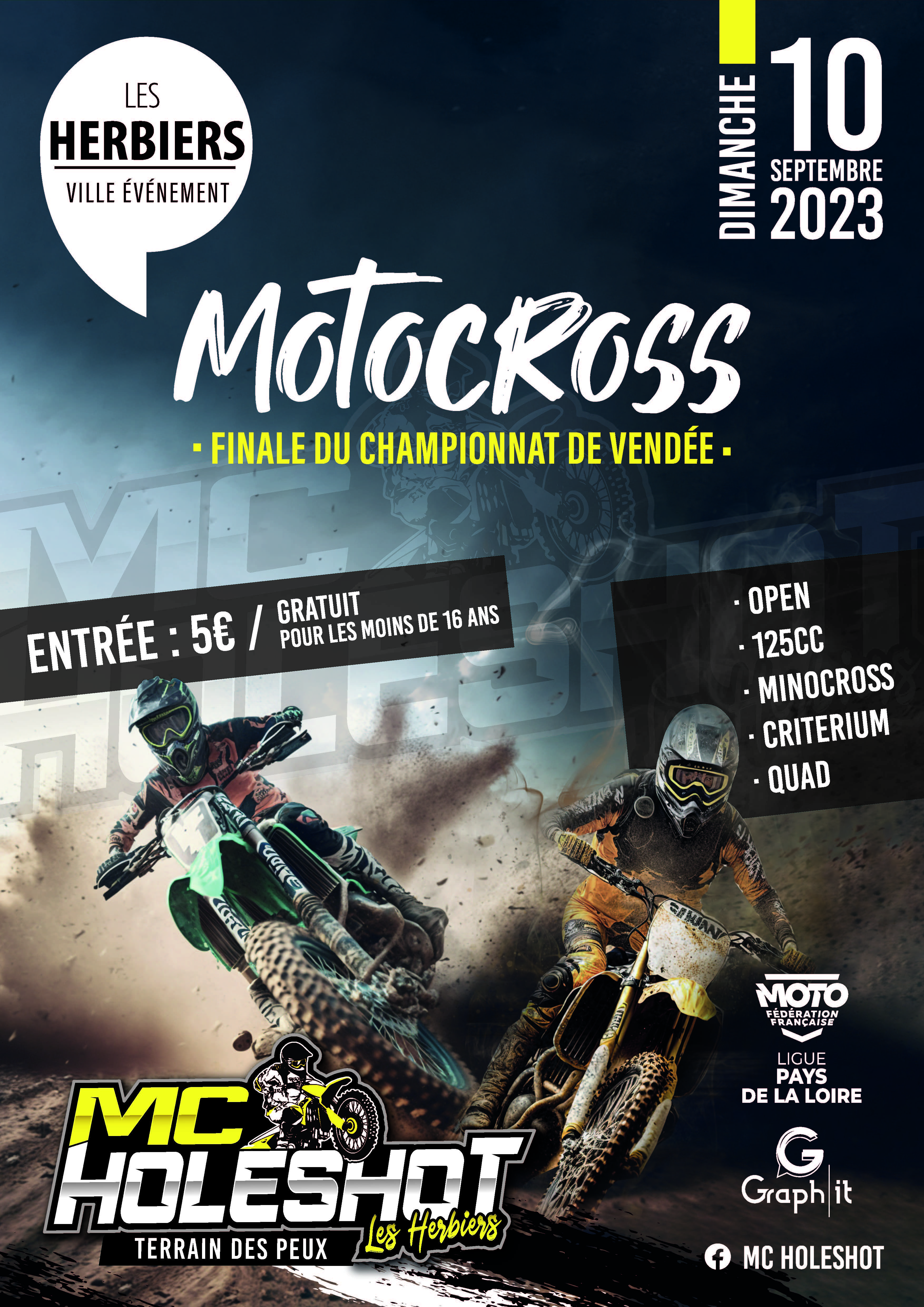 Info Motocross - Les Herbiers 10 septembre
