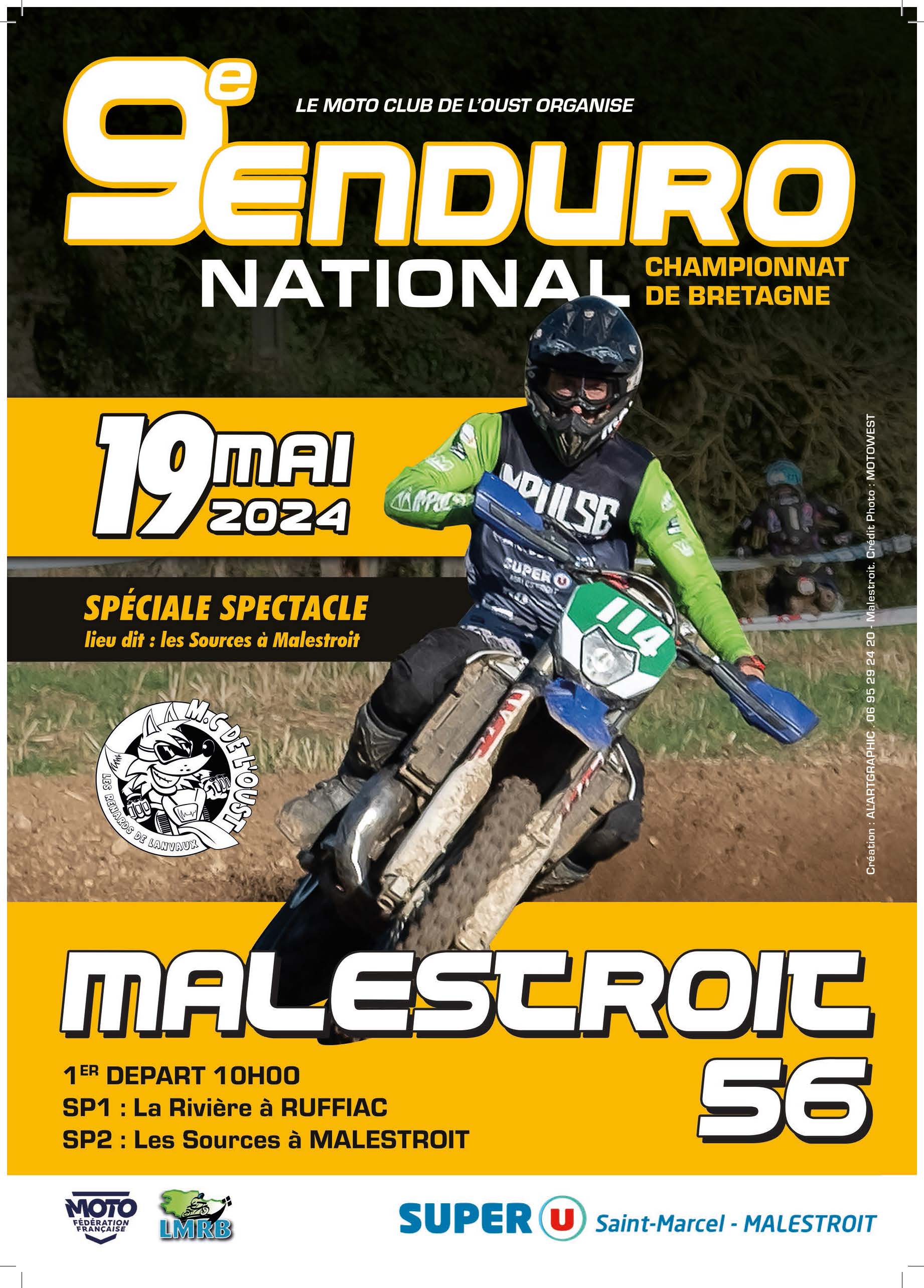 Info Enduro Hors Ligue - Malestroit (56) 19 mai 2024
